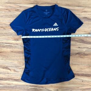 ADIDAS run for the oceans running shirt SMALL NEW